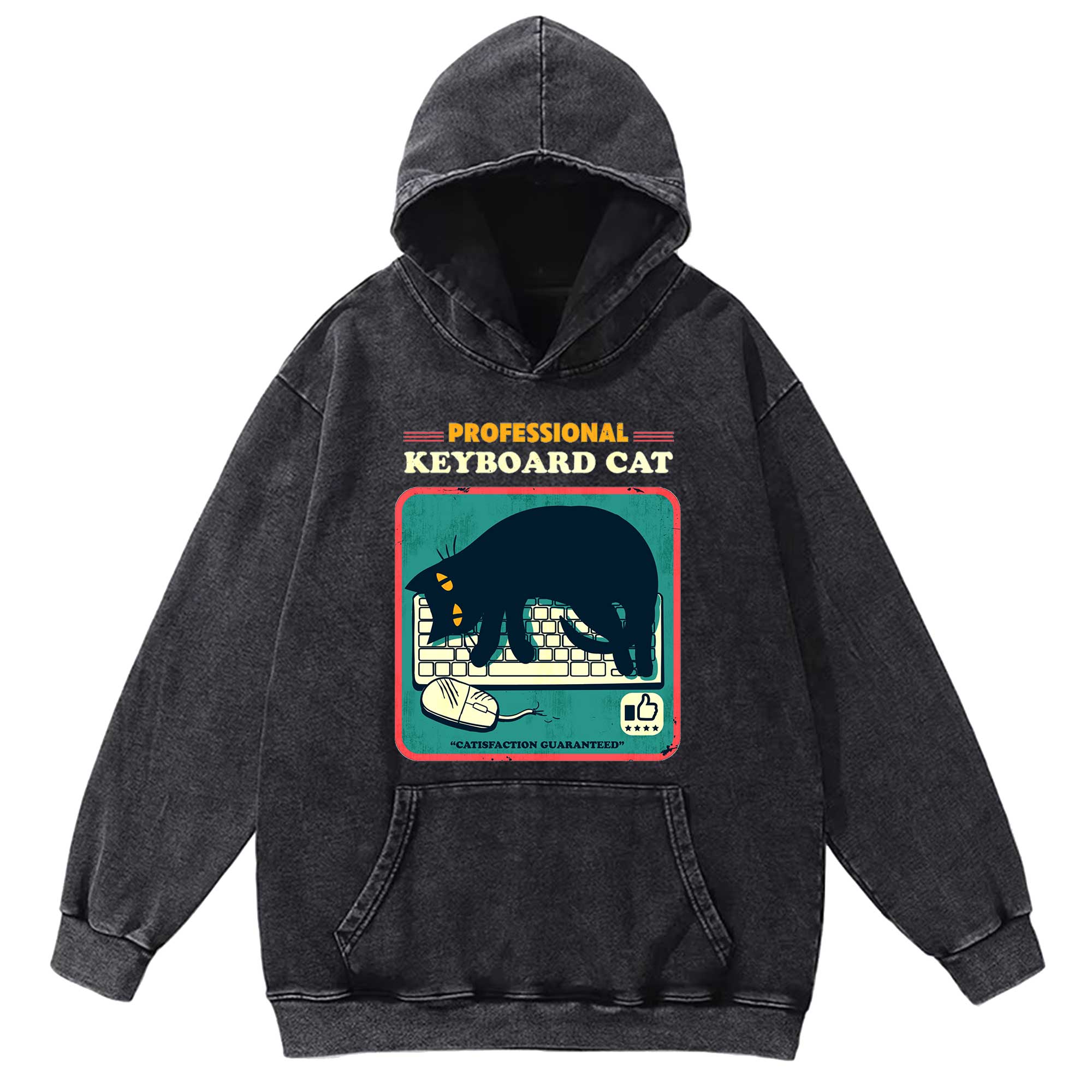 Professional Keyboard Cat Washed Hoodie