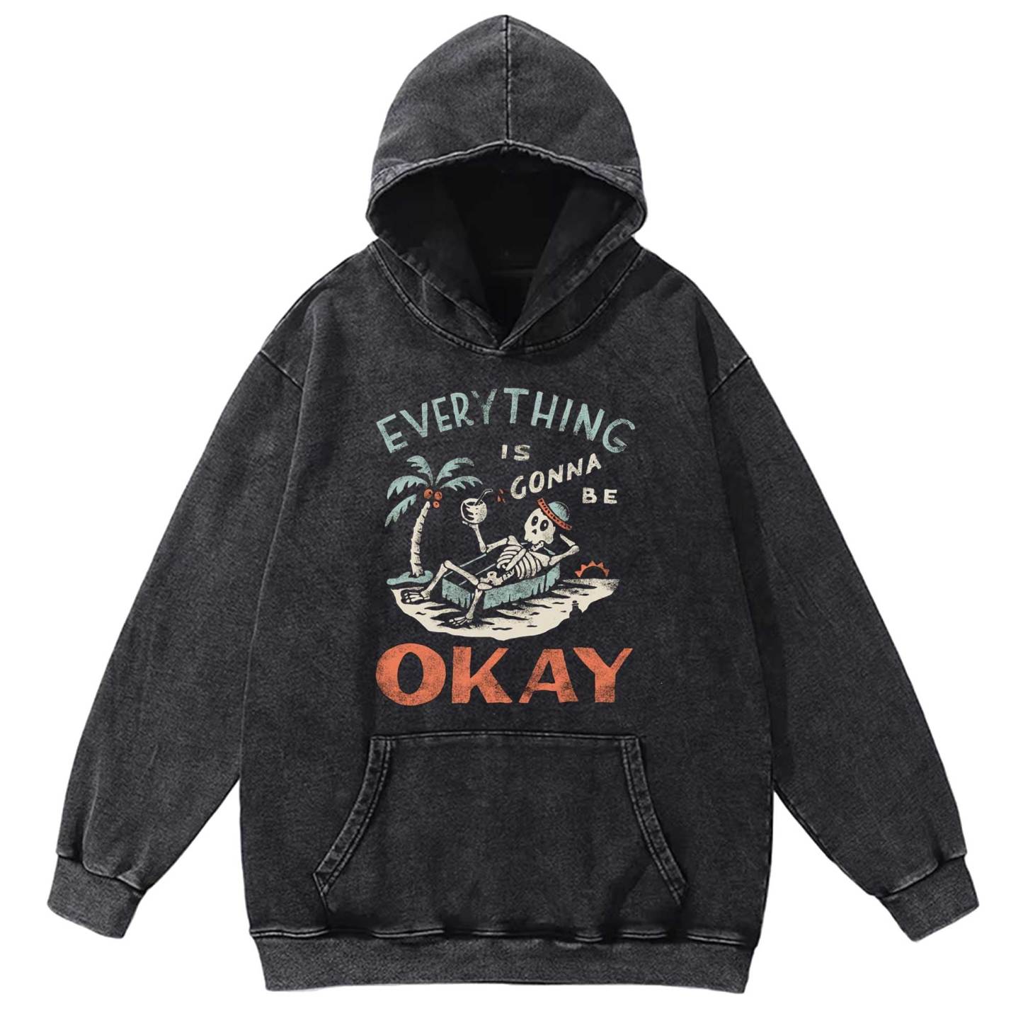 Everything Is Gonna Be Okay Washed Hoodie