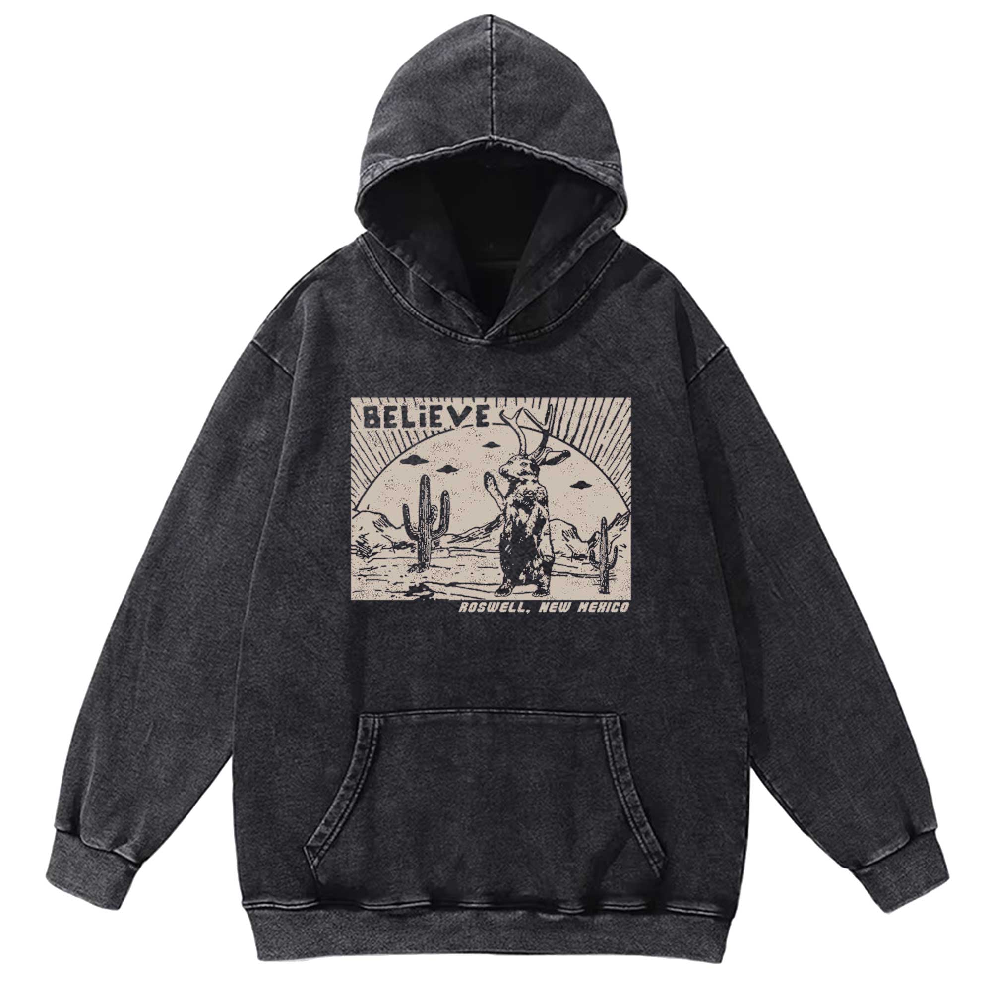Believe Roswell New Nexico Washed Hoodie