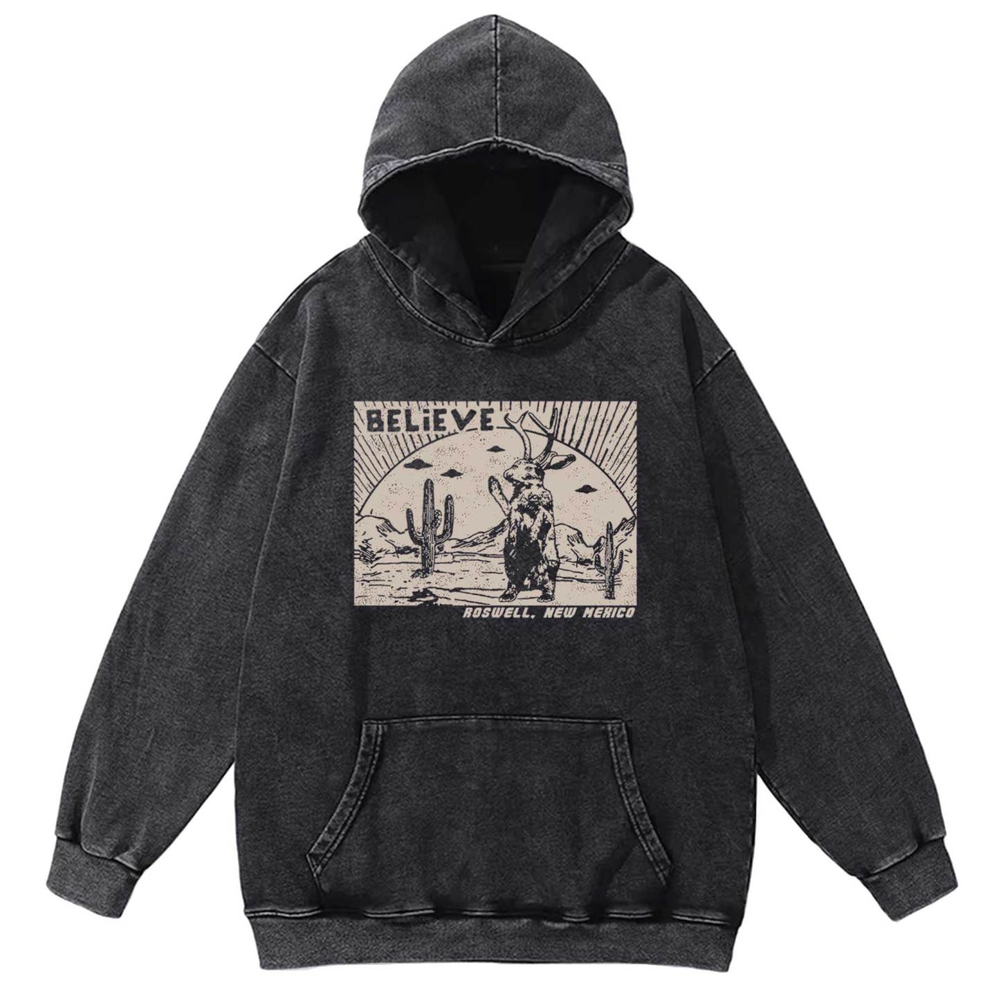 Believe Roswell New Nexico Washed Hoodie
