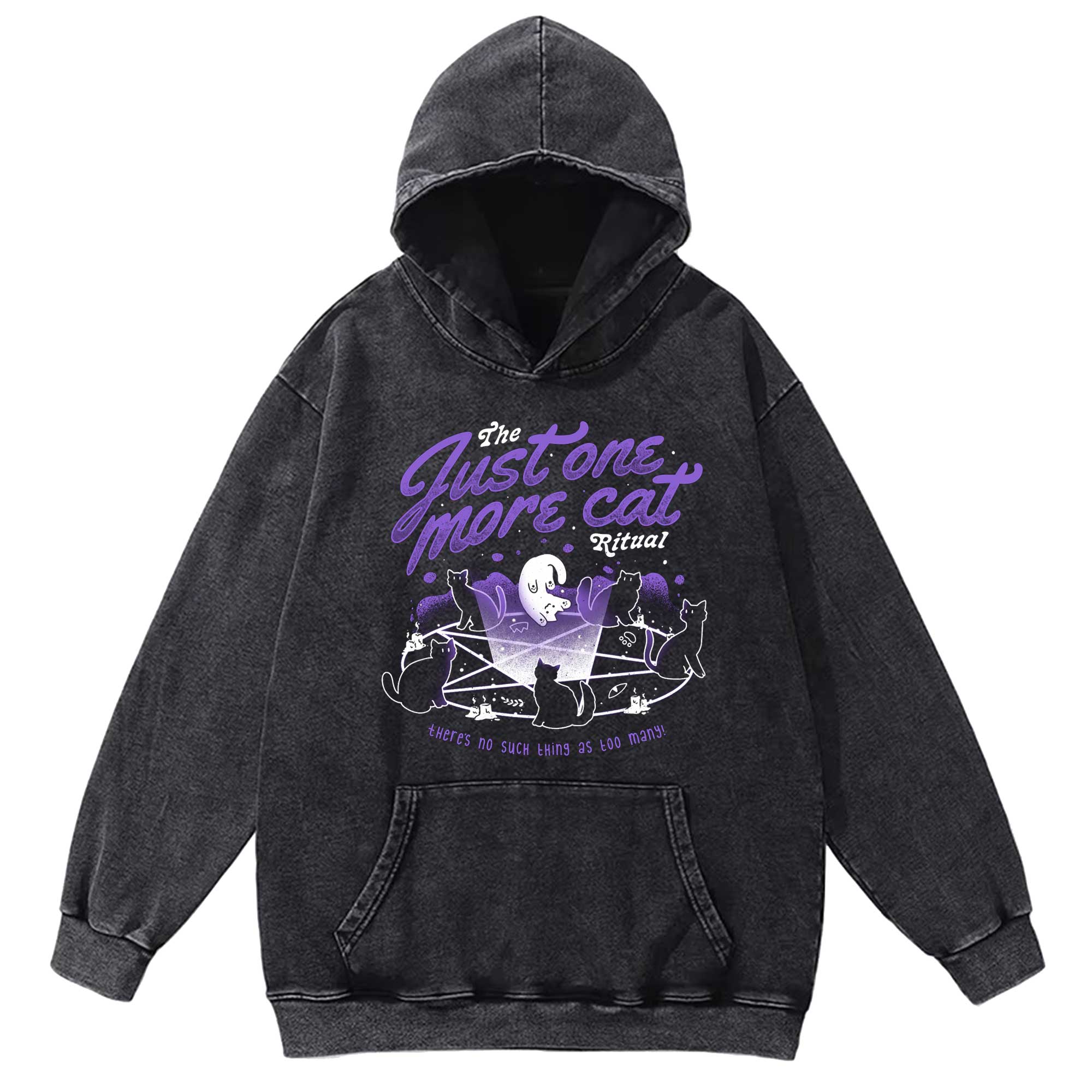 Just One More Cat Ritual Washed Hoodie