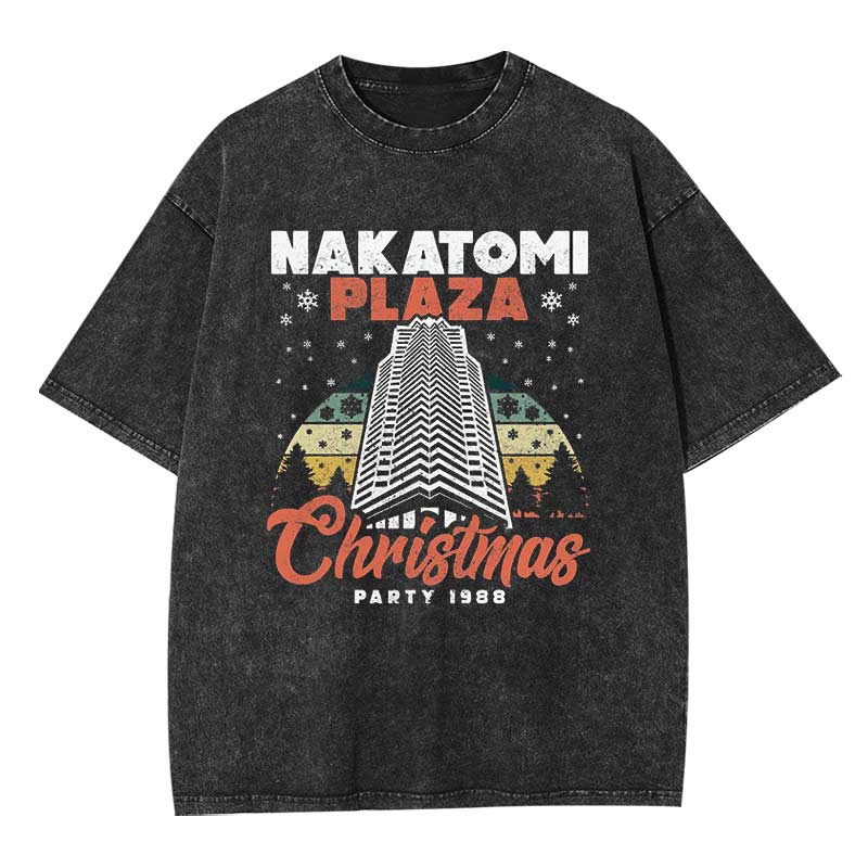 Nakatomi Plaza Christmas Party Washed T-shirt