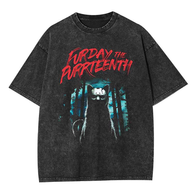 Furday The Purrteenth Washed T-shirt