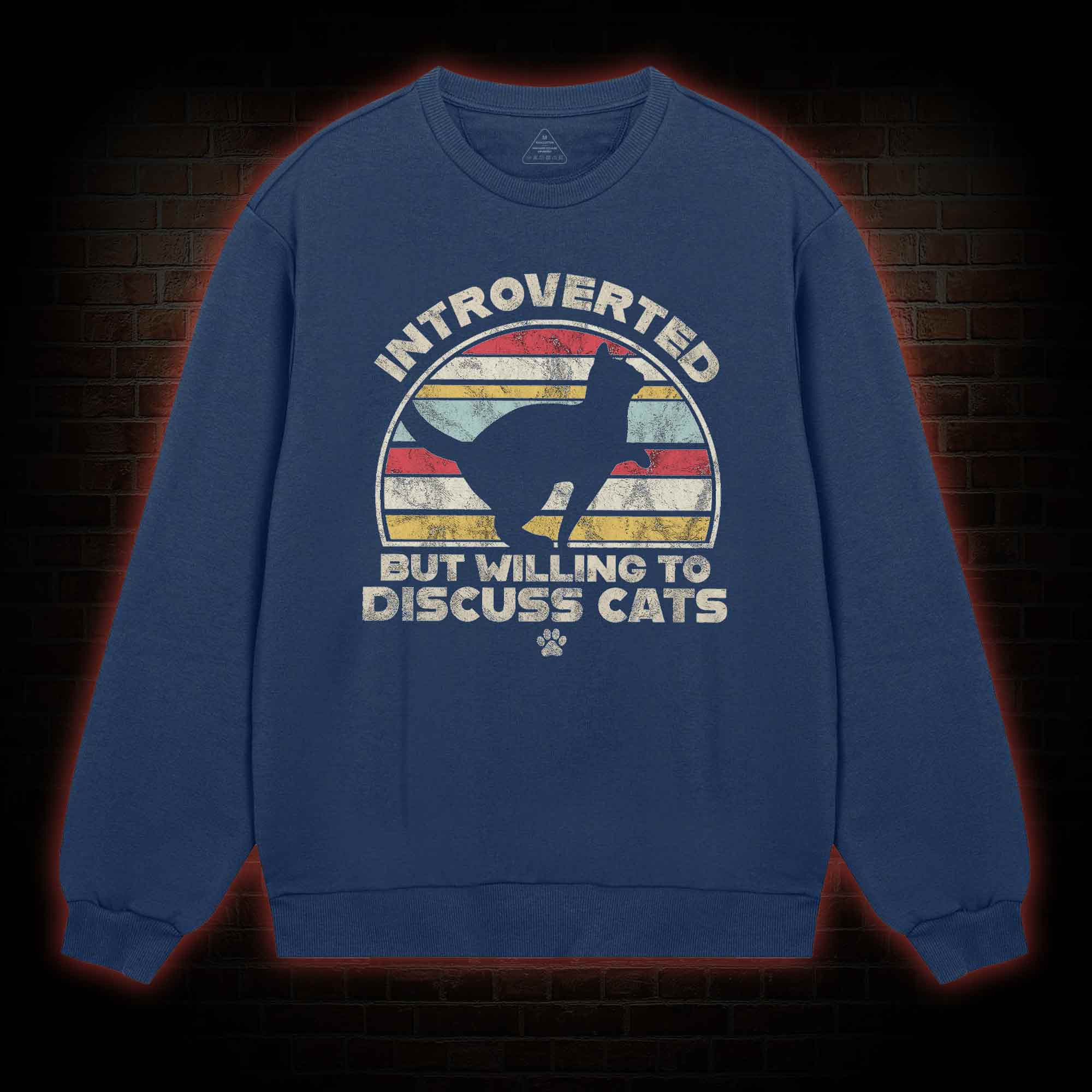 Introverted But Willing To Dicuss Cats Sweatshirt