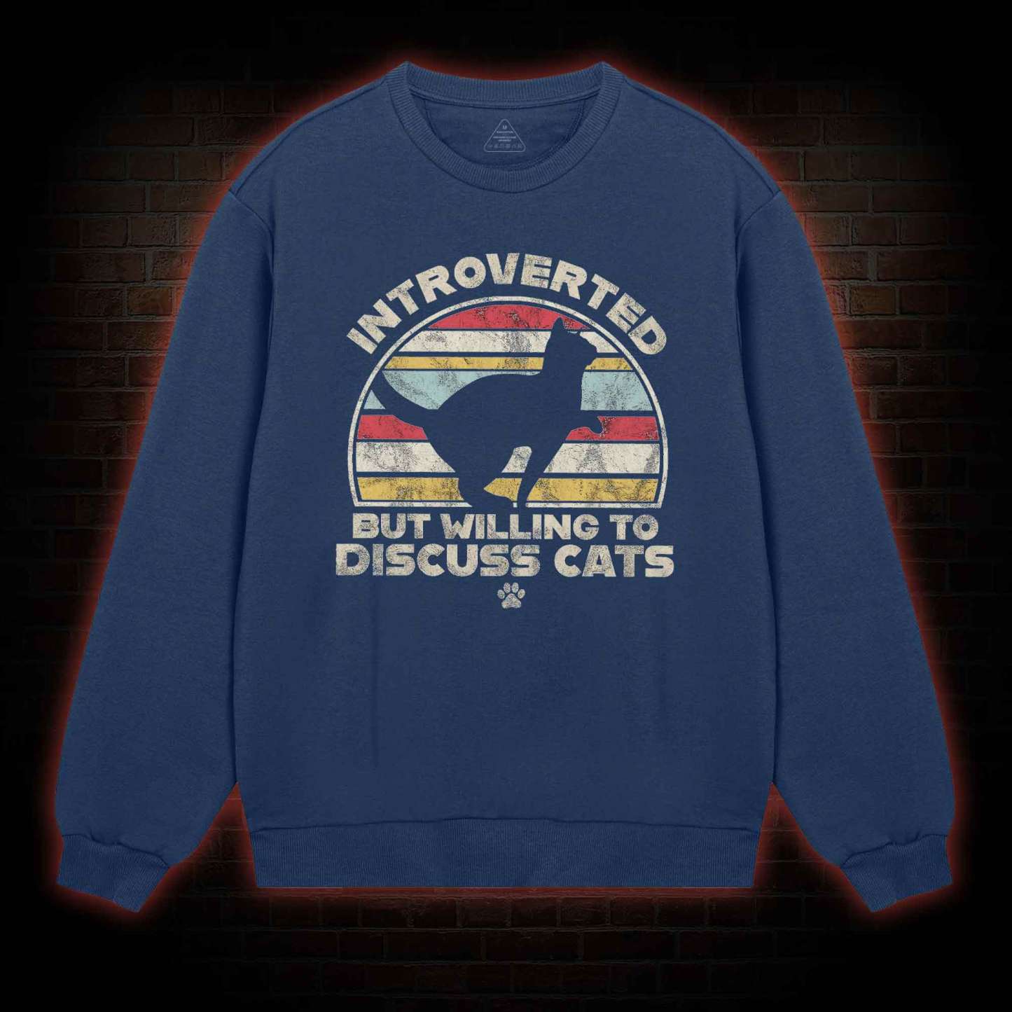 Introverted But Willing To Dicuss Cats Sweatshirt