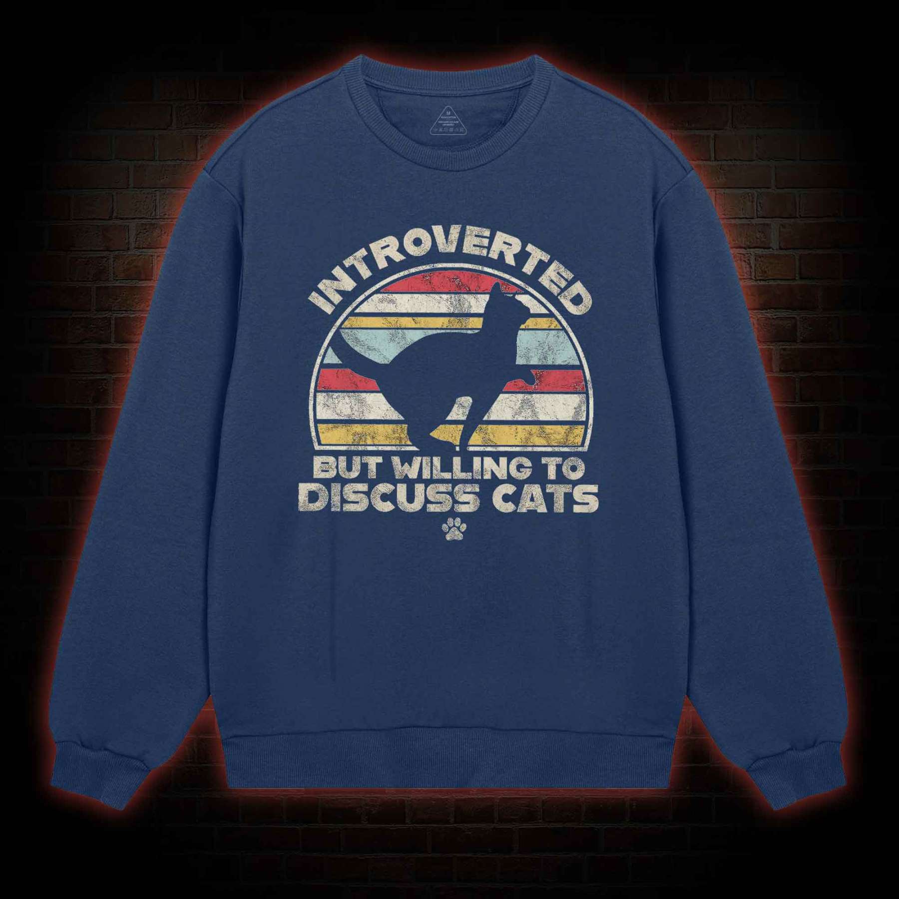 Introverted But Willing To Dicuss Cats Sweatshirt