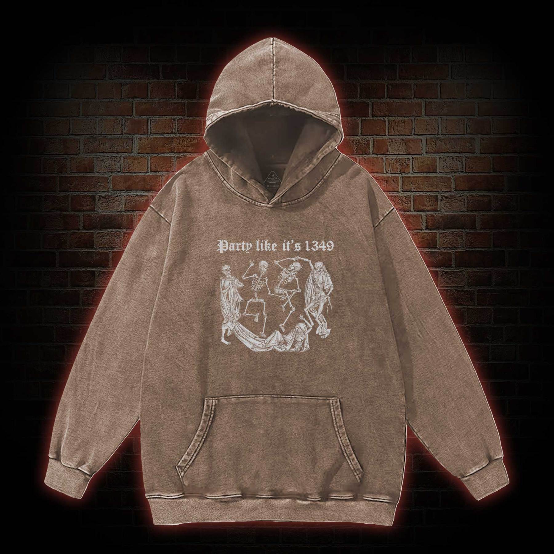 Party Like It's 1349 Washed Hoodie