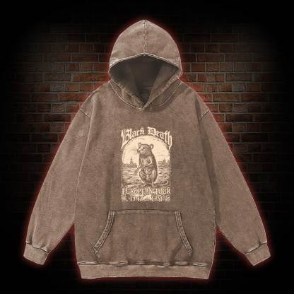 Black Death European Tour Washed Hoodie