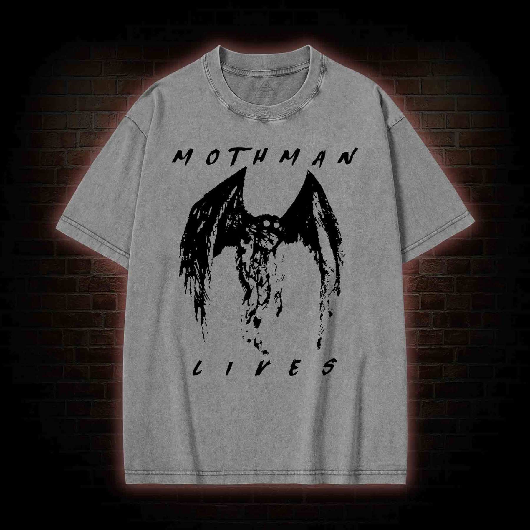 Mothman Lives Washed T-shirt