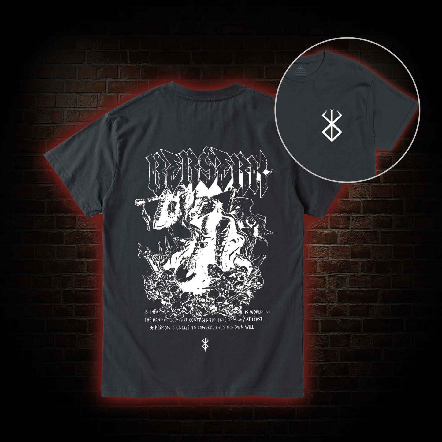 3877 Back Print T-Shirt