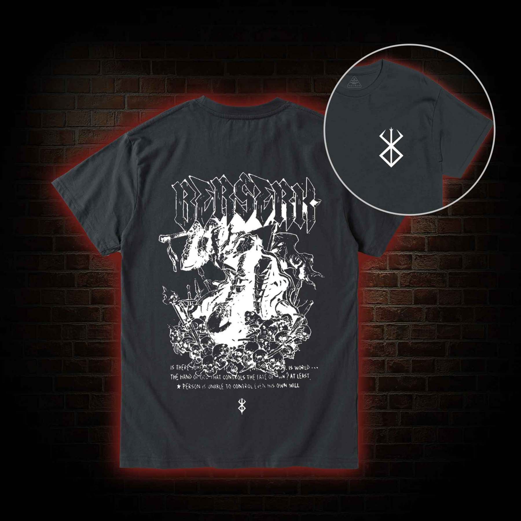 3877 Back Print T-Shirt