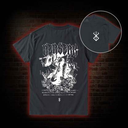 3877 Back Print T-Shirt