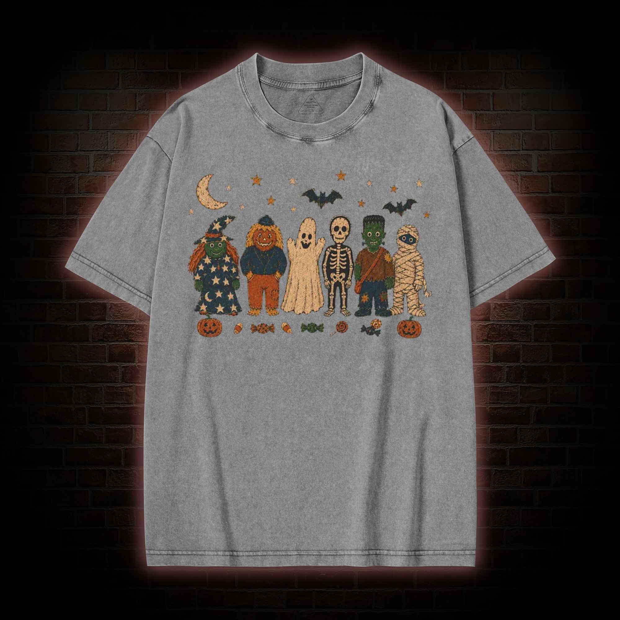 Halloween Monsters Washed T-shirt