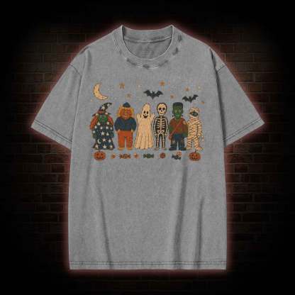 Halloween Monsters Washed T-shirt