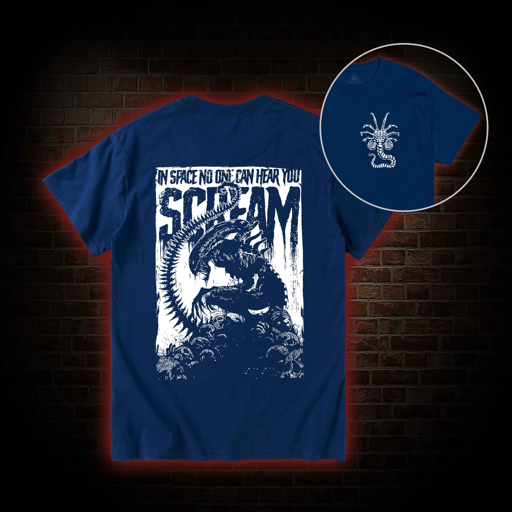 In Space No One Can Hear You Scream Back Print T-Shirt