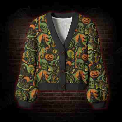 Vintage Halloween Coven Women's Cardigan Sweater