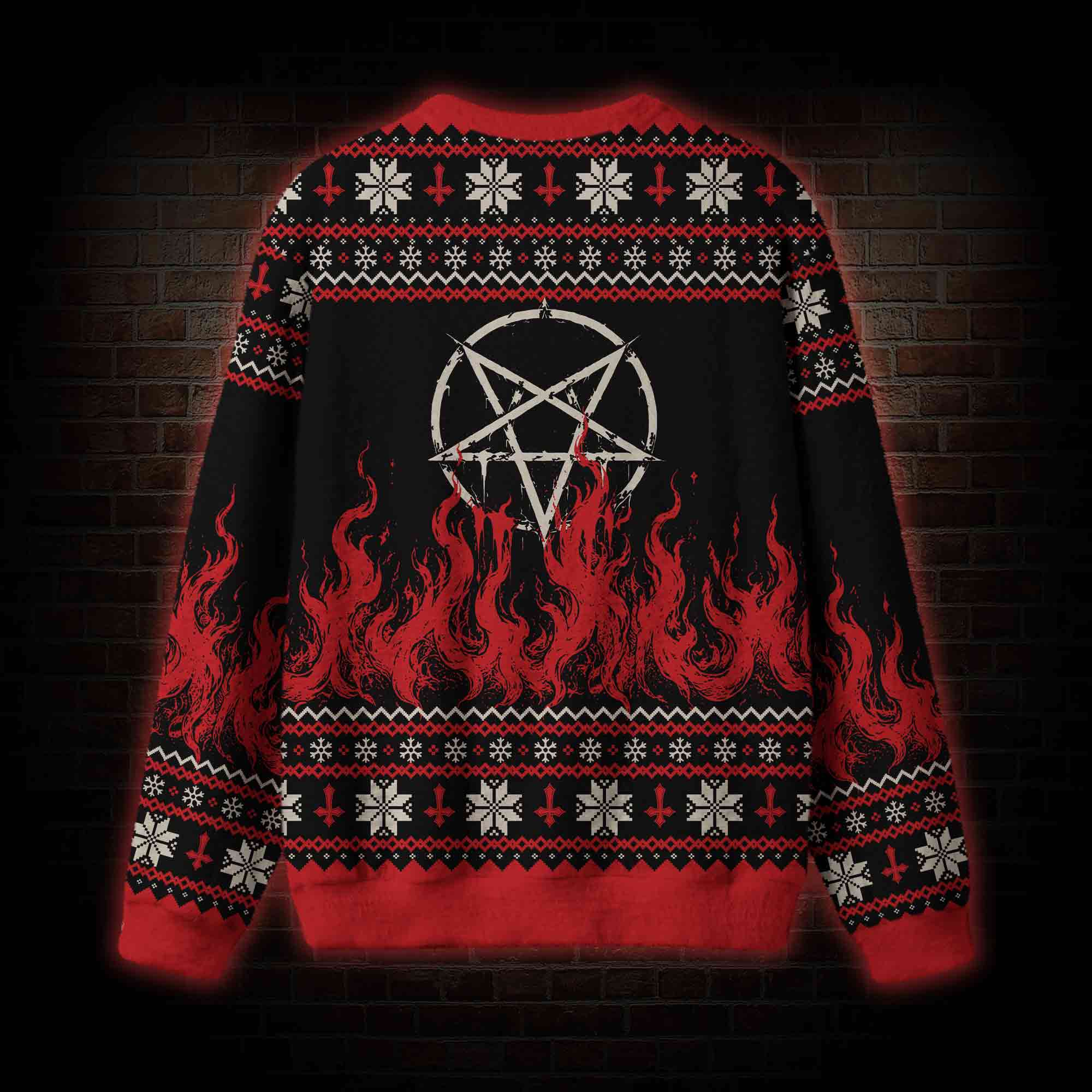 Merry Antichrist Xmas Vintage Ugly Sweatshirts