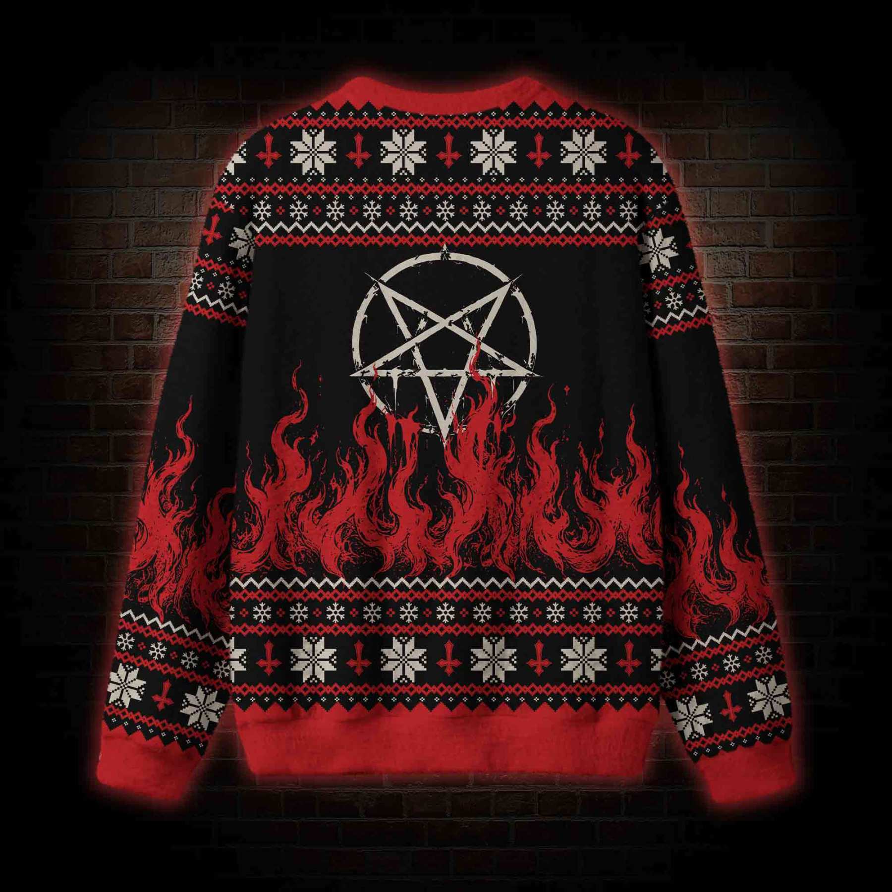 Merry Antichrist Xmas Vintage Ugly Sweatshirts