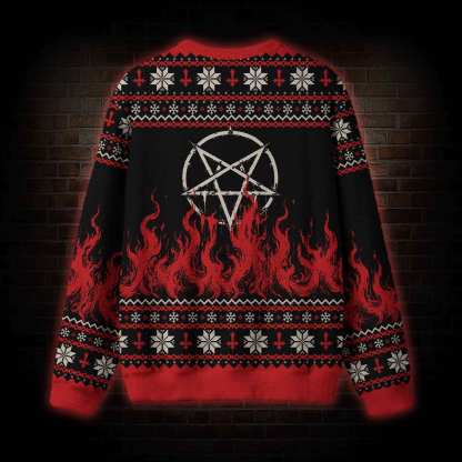 Merry Antichrist Xmas Vintage Ugly Sweatshirts