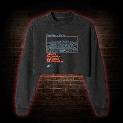 Wormhole Washed Cropped Sweatshirts
