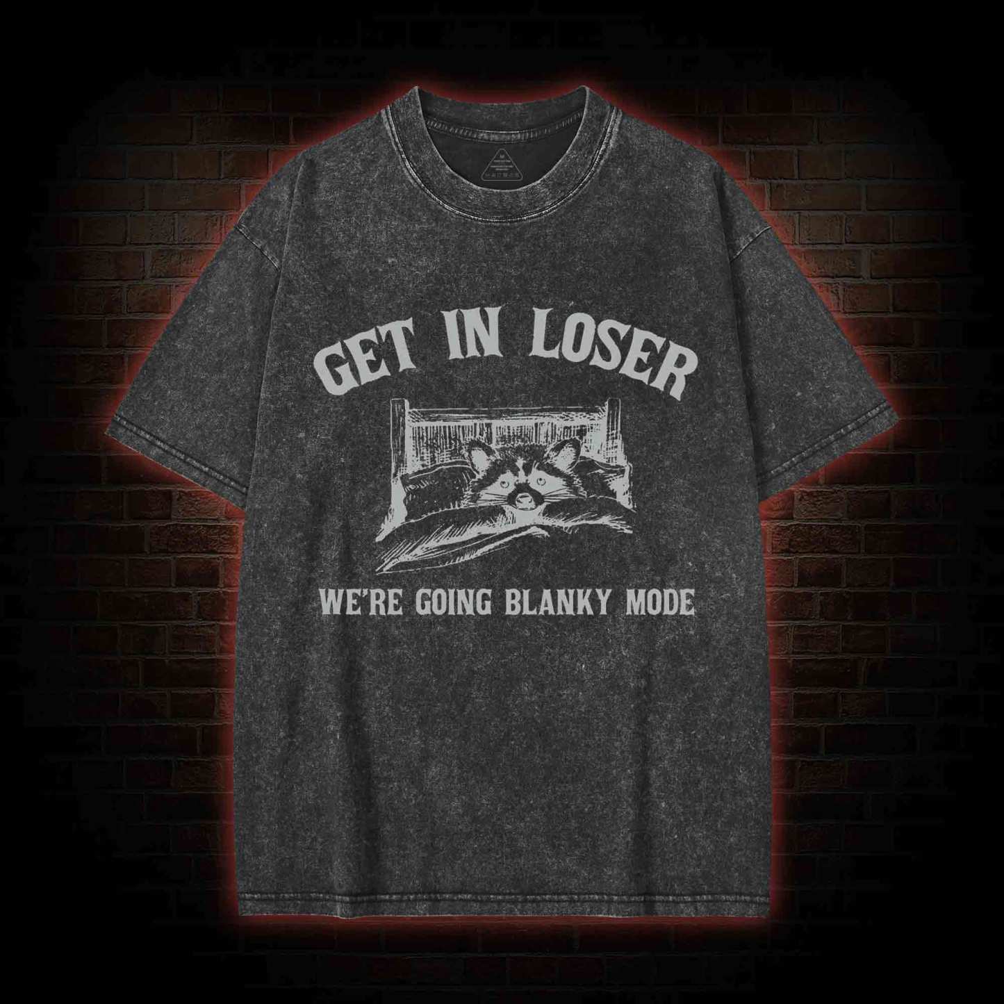 Get In Loser We're Going Blanky Mode Washed T-shirt