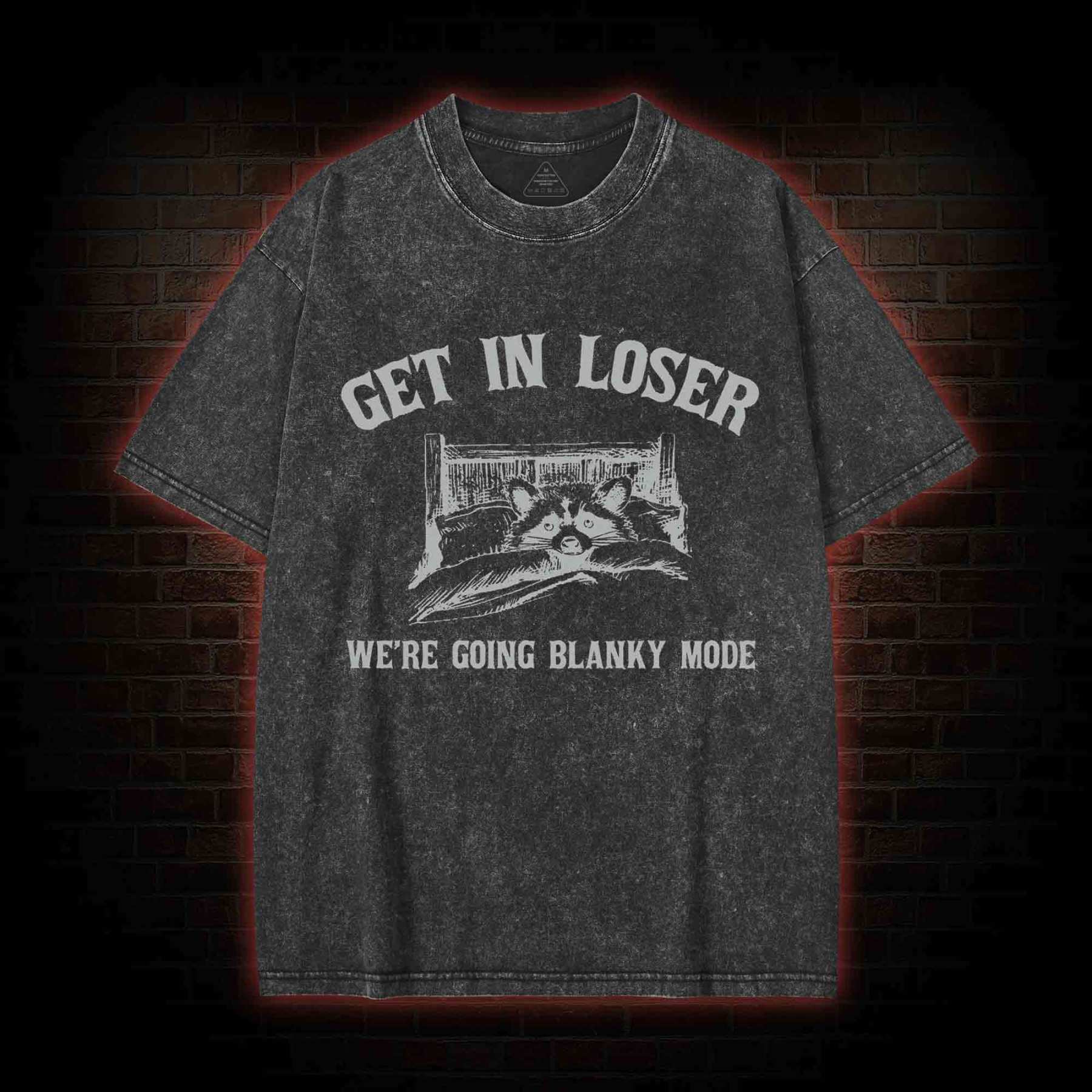 Get In Loser We're Going Blanky Mode Washed T-shirt