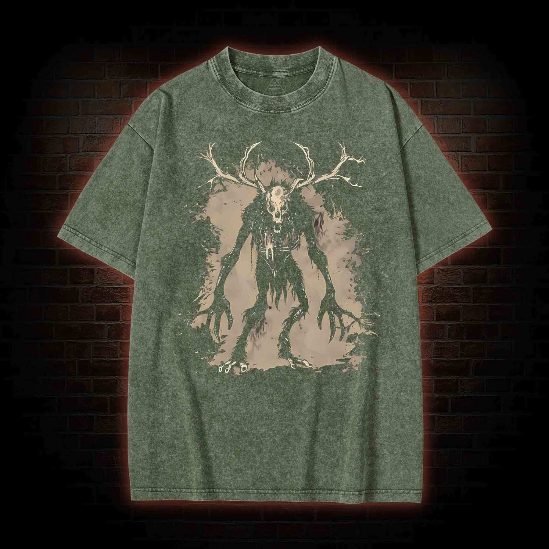 Wendigo Monster Washed T-shirt