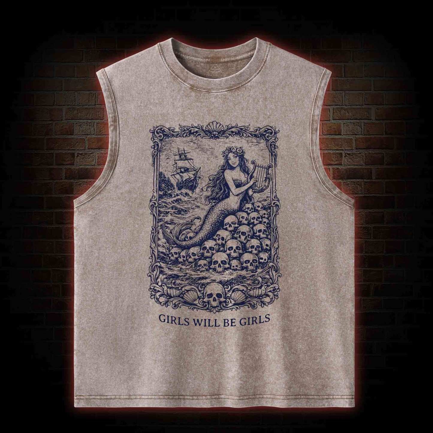 Girls will be Girls Greek mythology Washed Tank Top