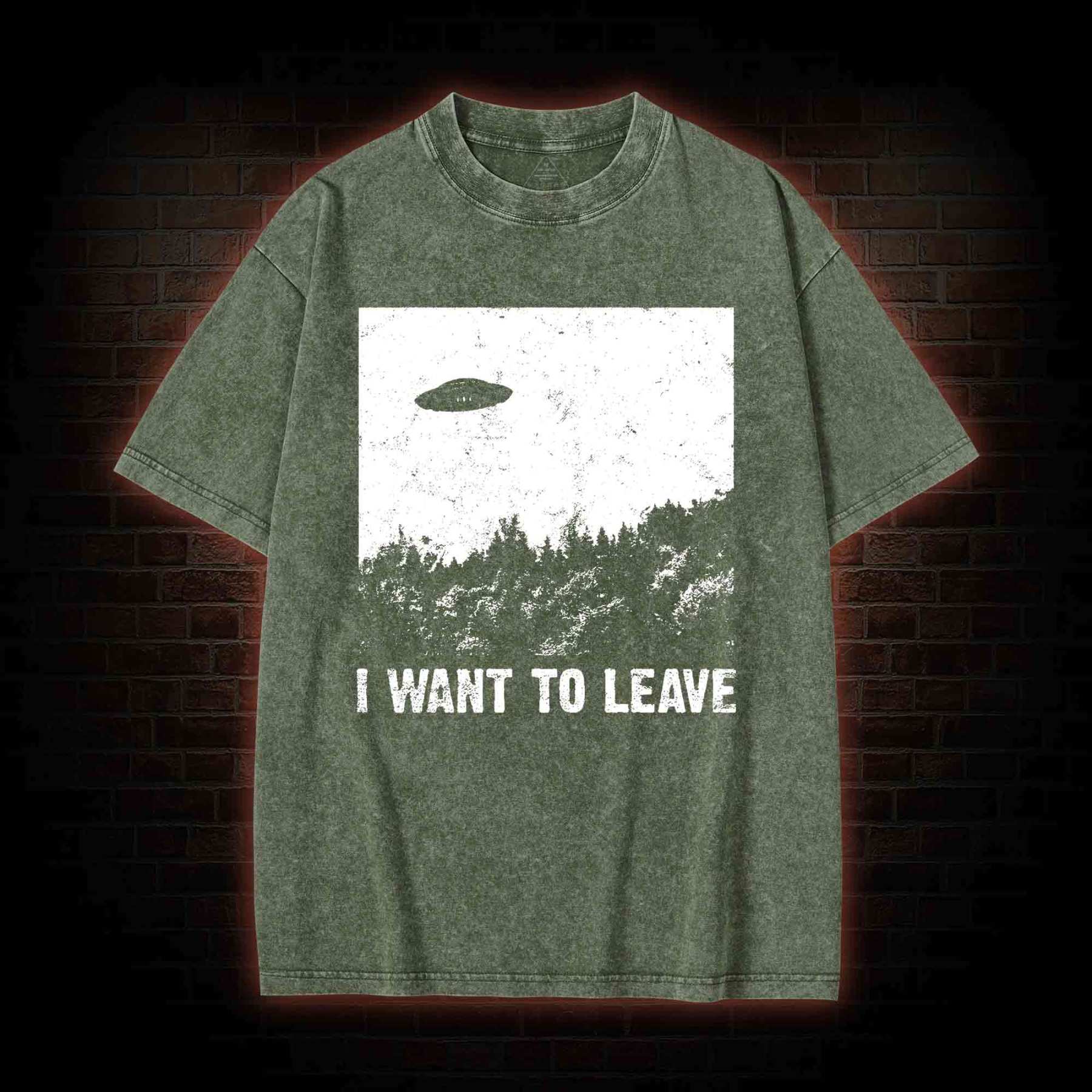 I Want To Leave Washed T-shirt
