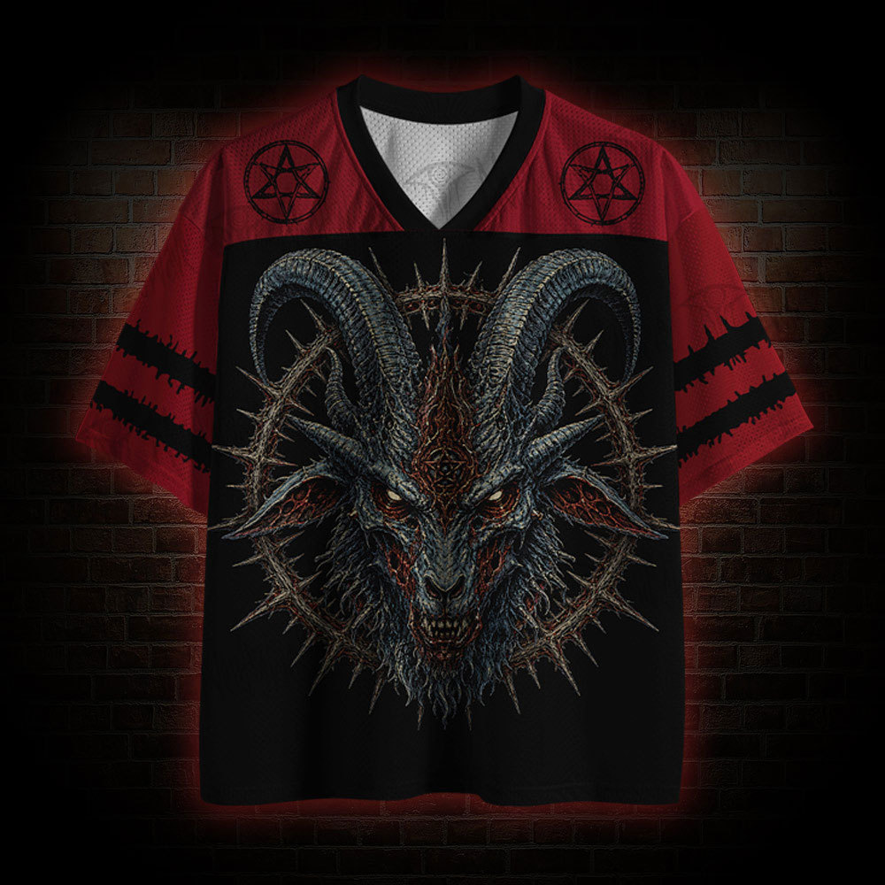 Evil Baphomet 666 Mesh Jersey