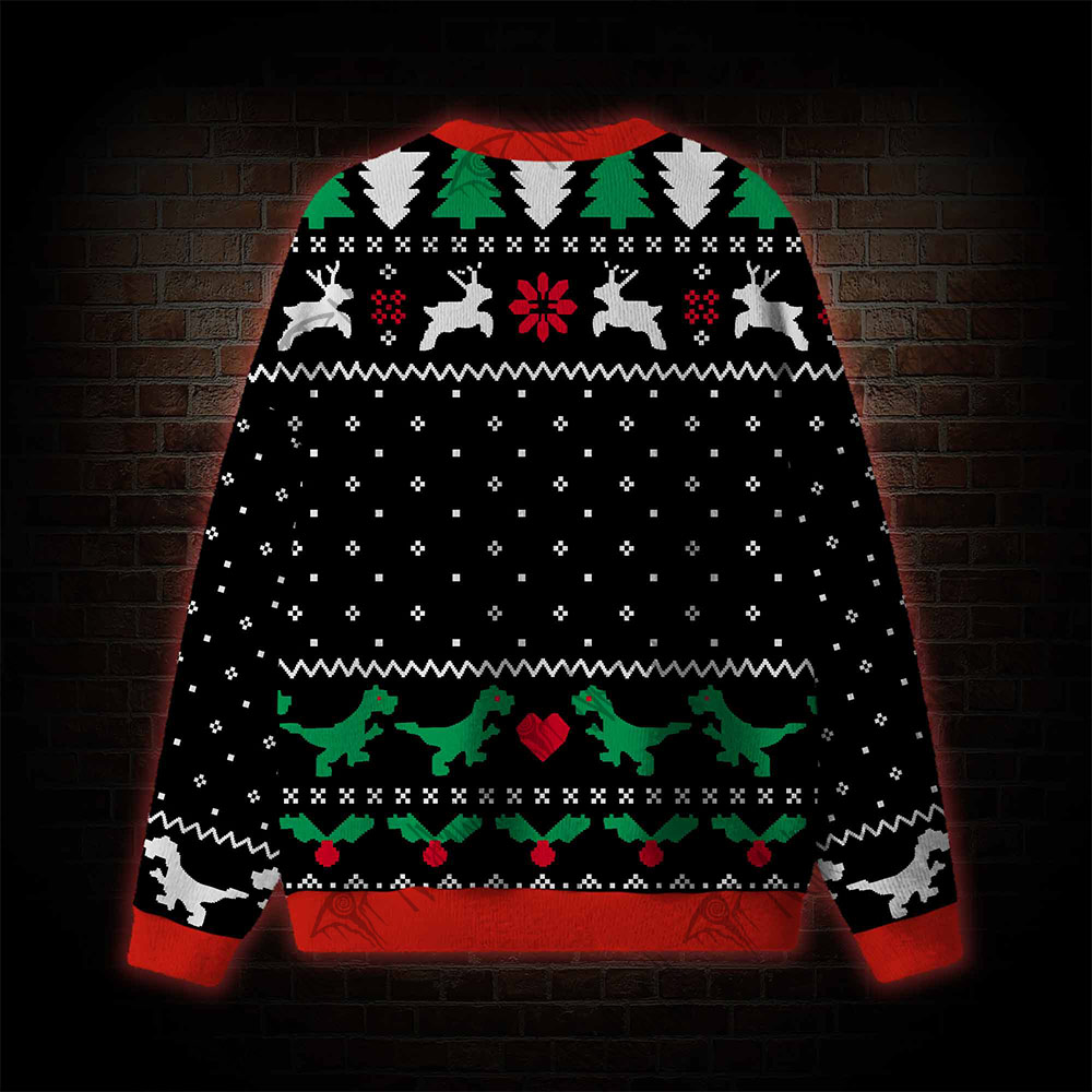 Christmas Dinosaur Ugly Sweatshirts