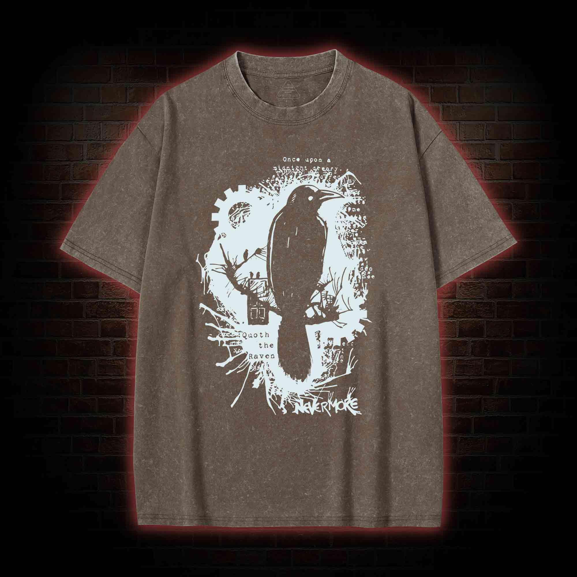 Nevermore Raven Washed T-shirt