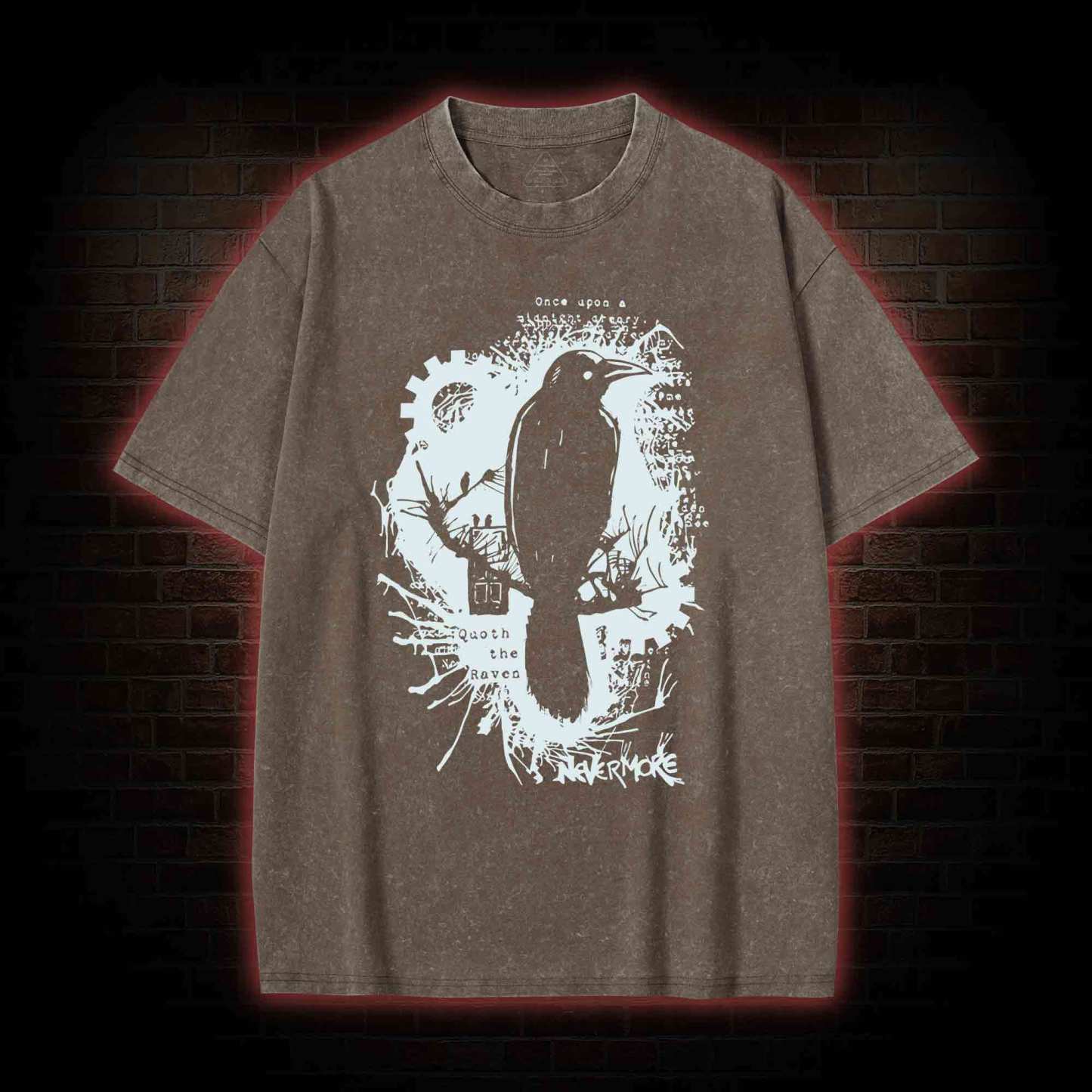 Nevermore Raven Washed T-shirt
