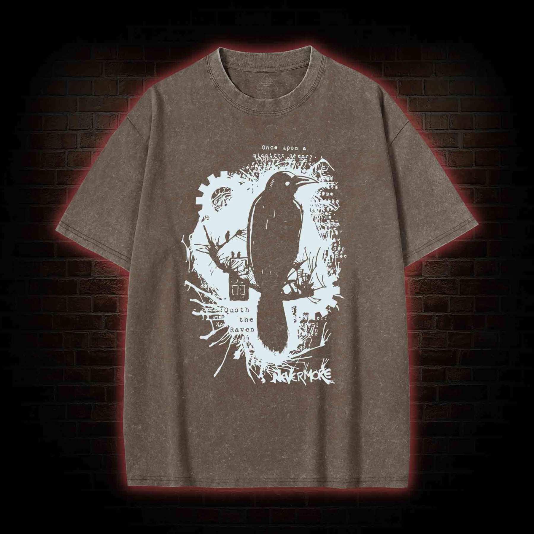 Nevermore Raven Washed T-shirt