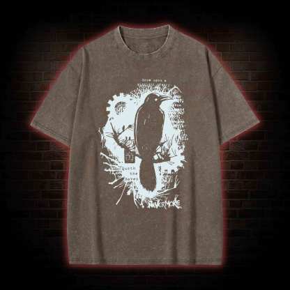 Nevermore Raven Washed T-shirt