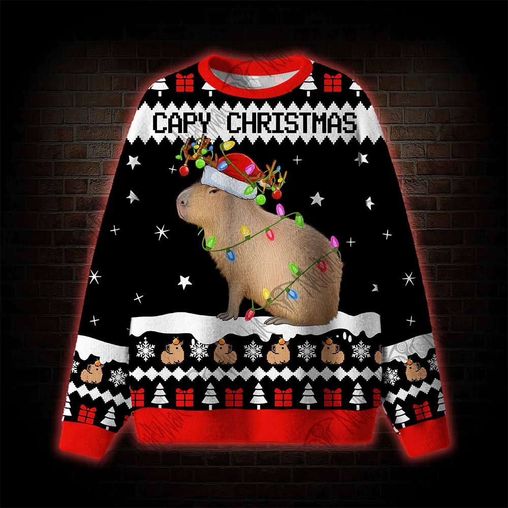 Capy Christmas Ugly Sweatshirts