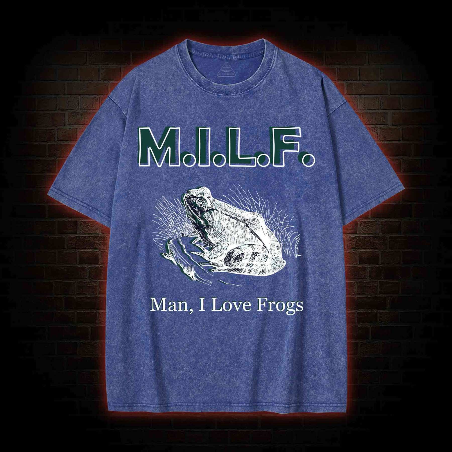 M.I.L.F Man I Love Frogs Washed T-shirt