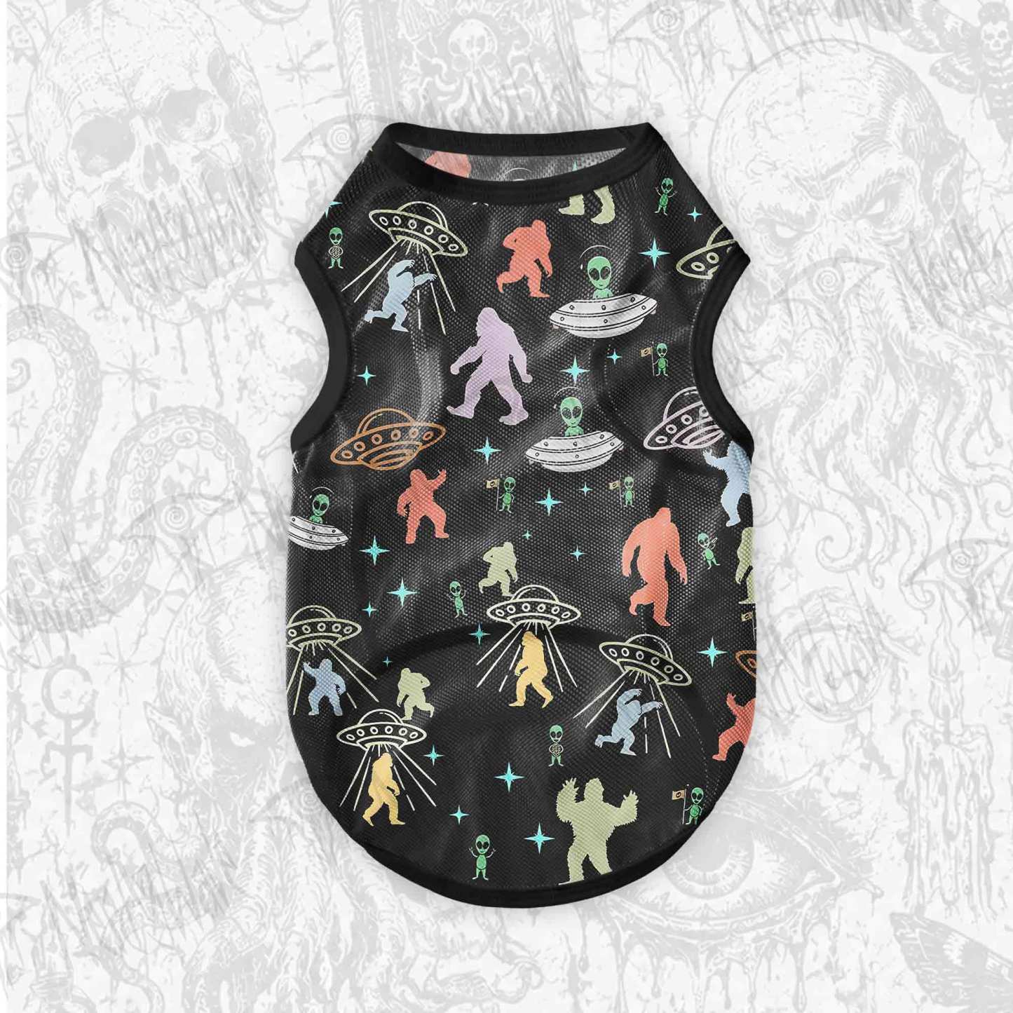 Bigfoot and Alien Party Pet Jersey