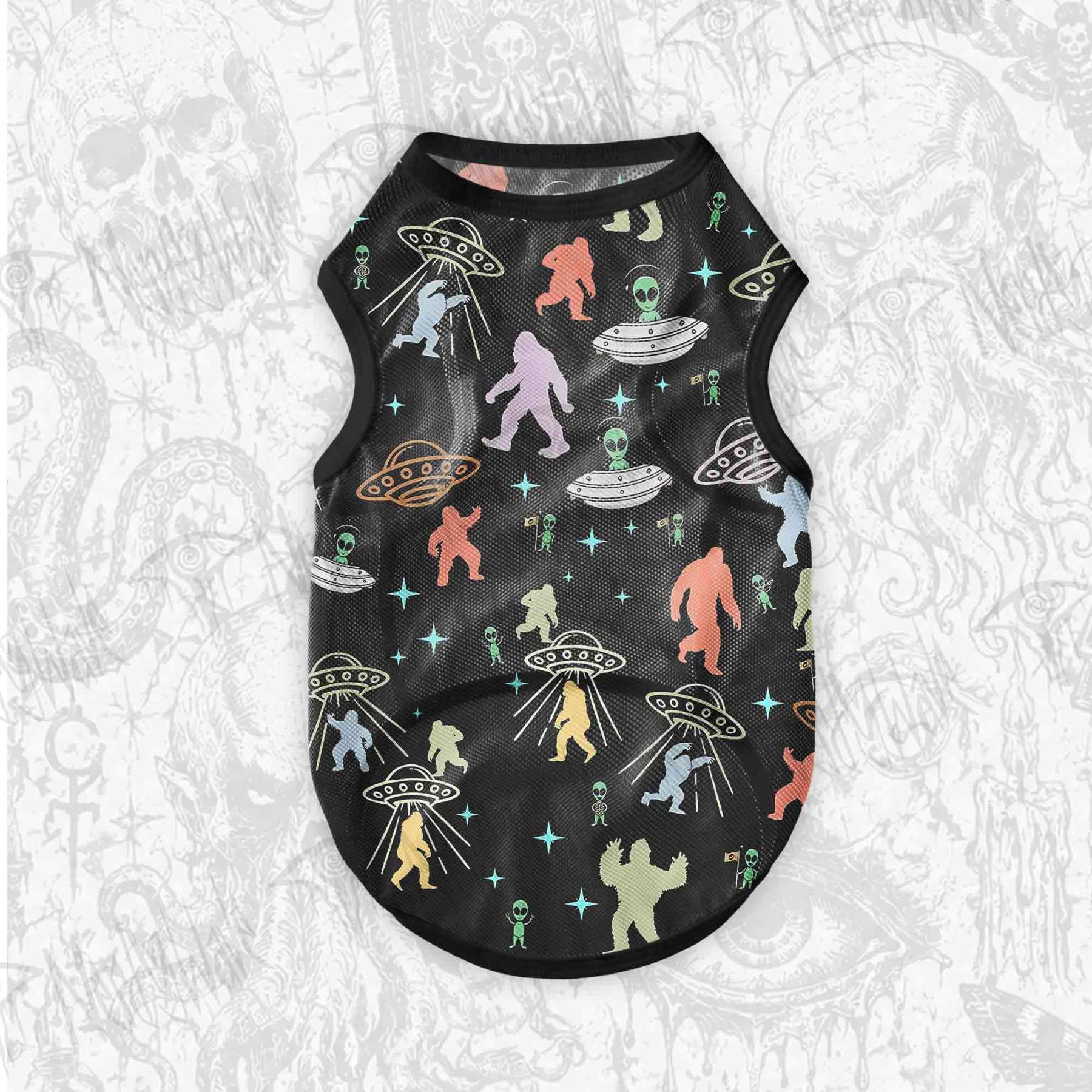 Bigfoot and Alien Party Pet Jersey