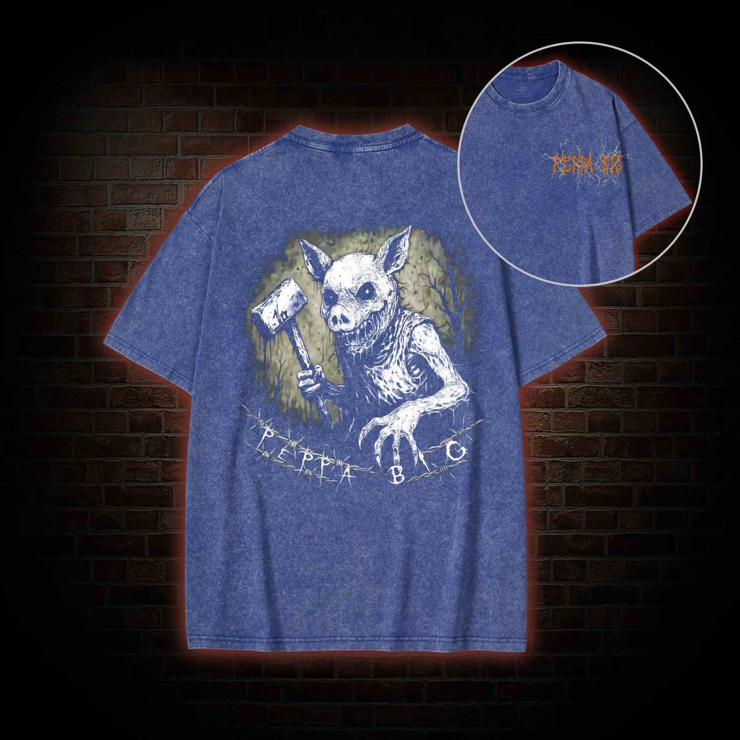 Peppa Big Back Print Washed T-shirt