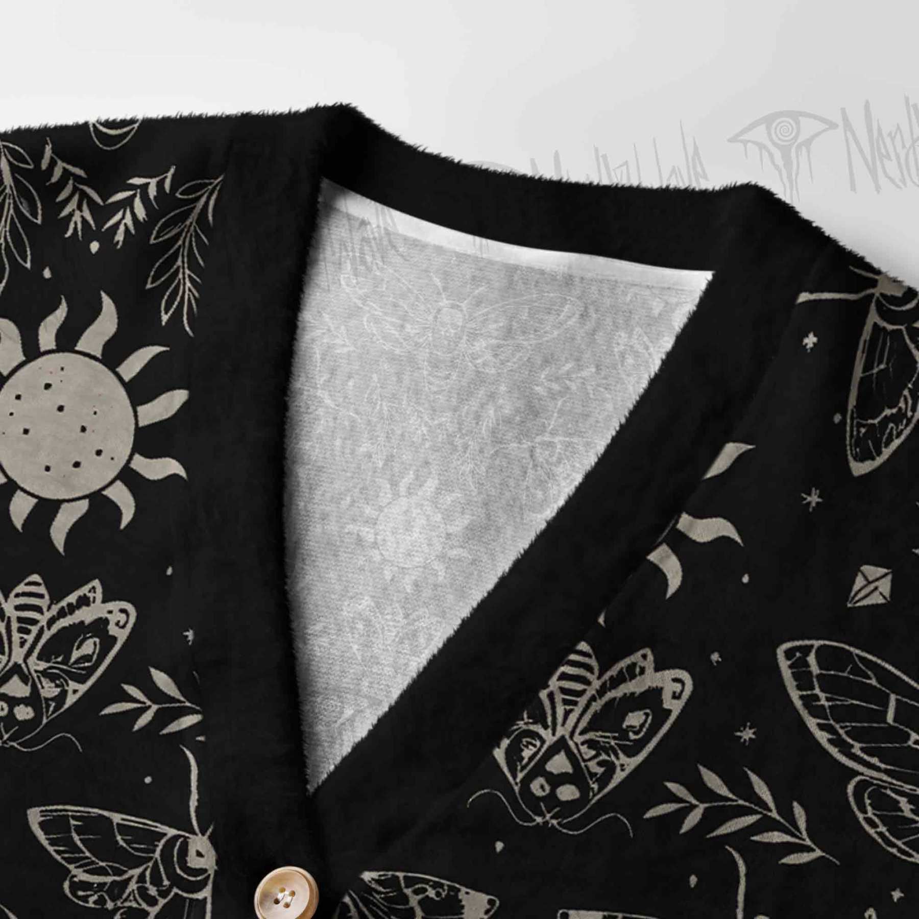 Celestial Death's Head Moth Women's Cardigan Sweater