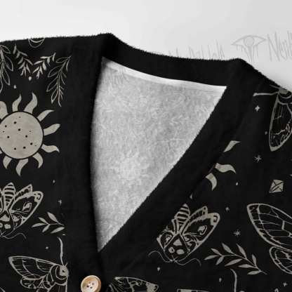 Celestial Death's Head Moth Women's Cardigan Sweater