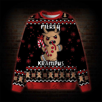 Merry Krampus Ugly Sweatshirts