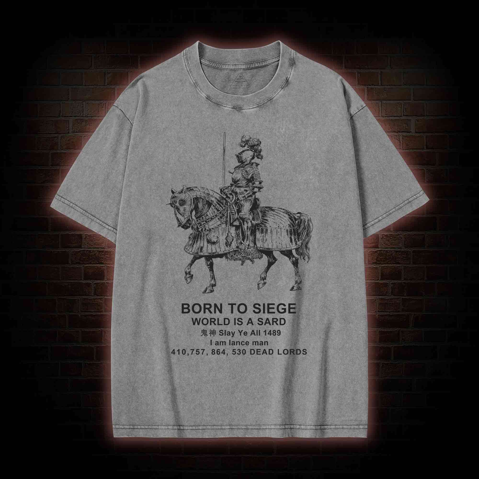 Born To Siege Washed T-shirt