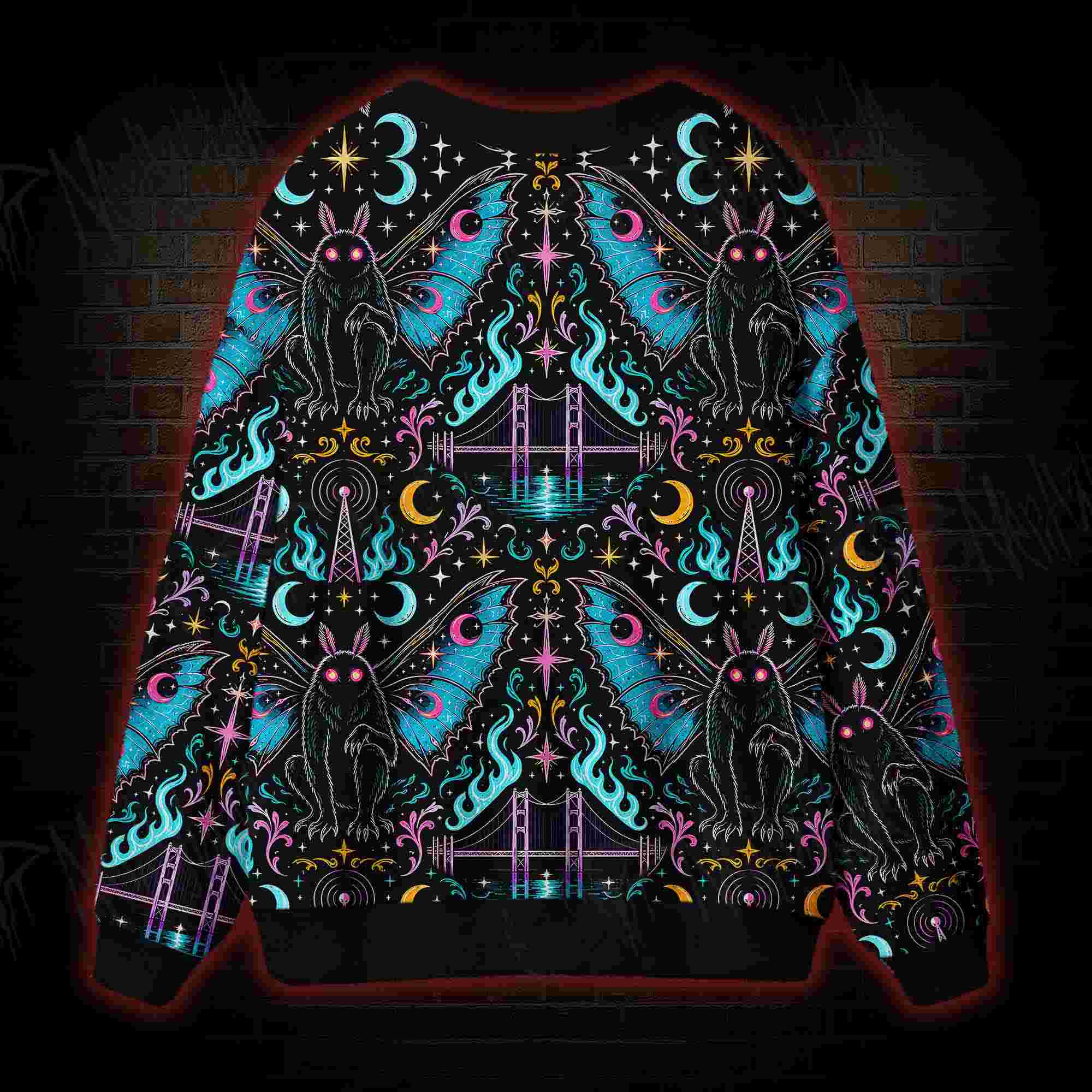 Neon Moth Signal Cardigan Sweater