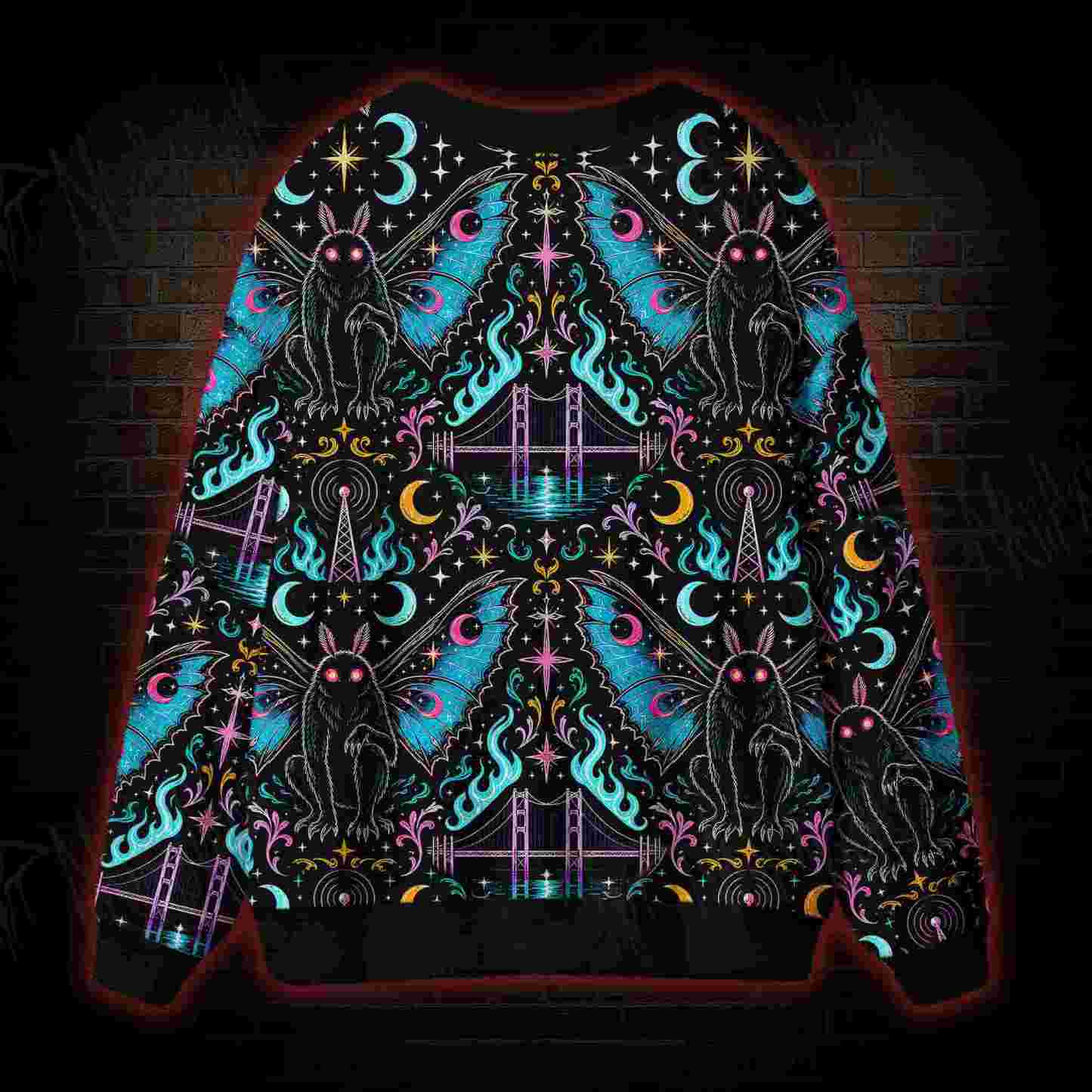 Neon Moth Signal Cardigan Sweater