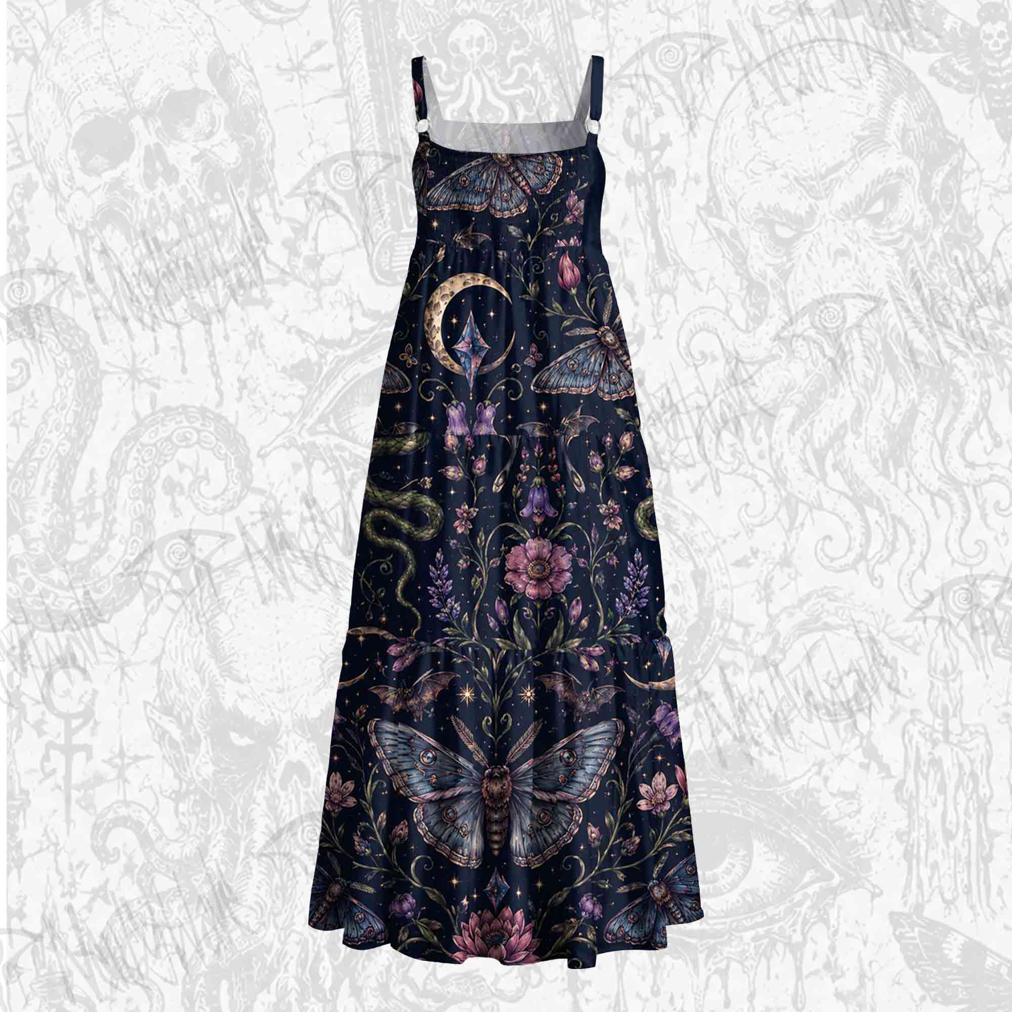 Moth and Botanical Wide Straps Maxi Dress