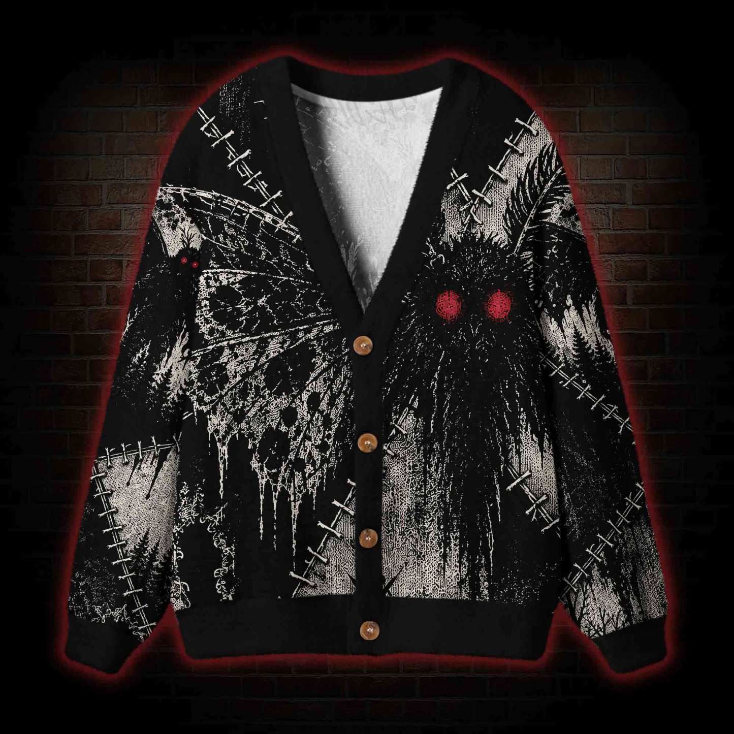 Mothman in the Woods Cardigan Sweater