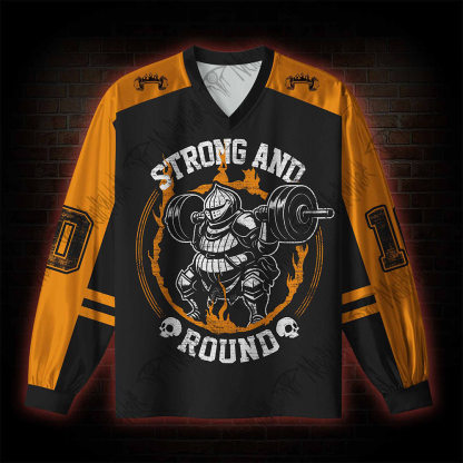 Strong and Round V-Neck Long Sleeve Jersey