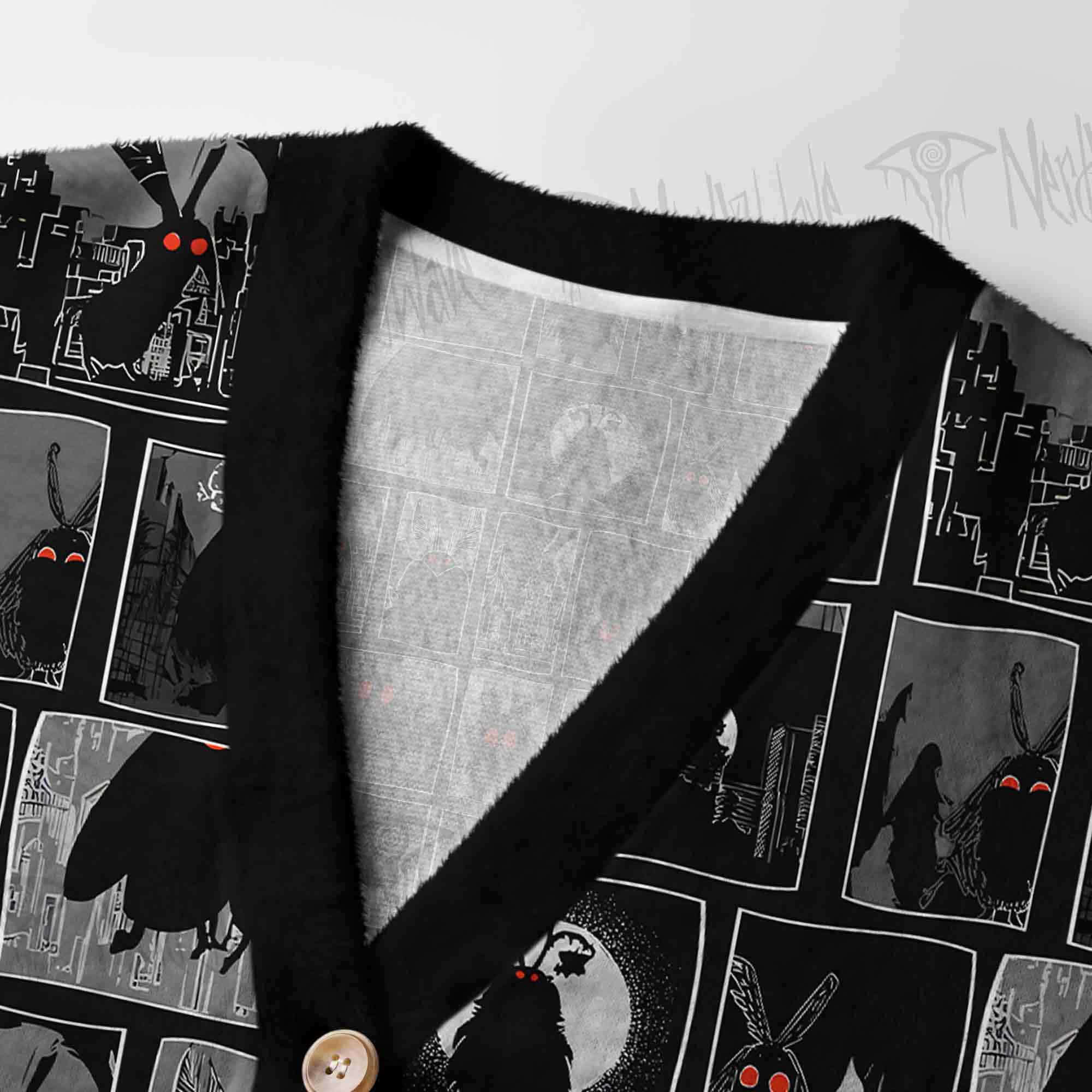 Mothman Comic Women's Cardigan Sweater